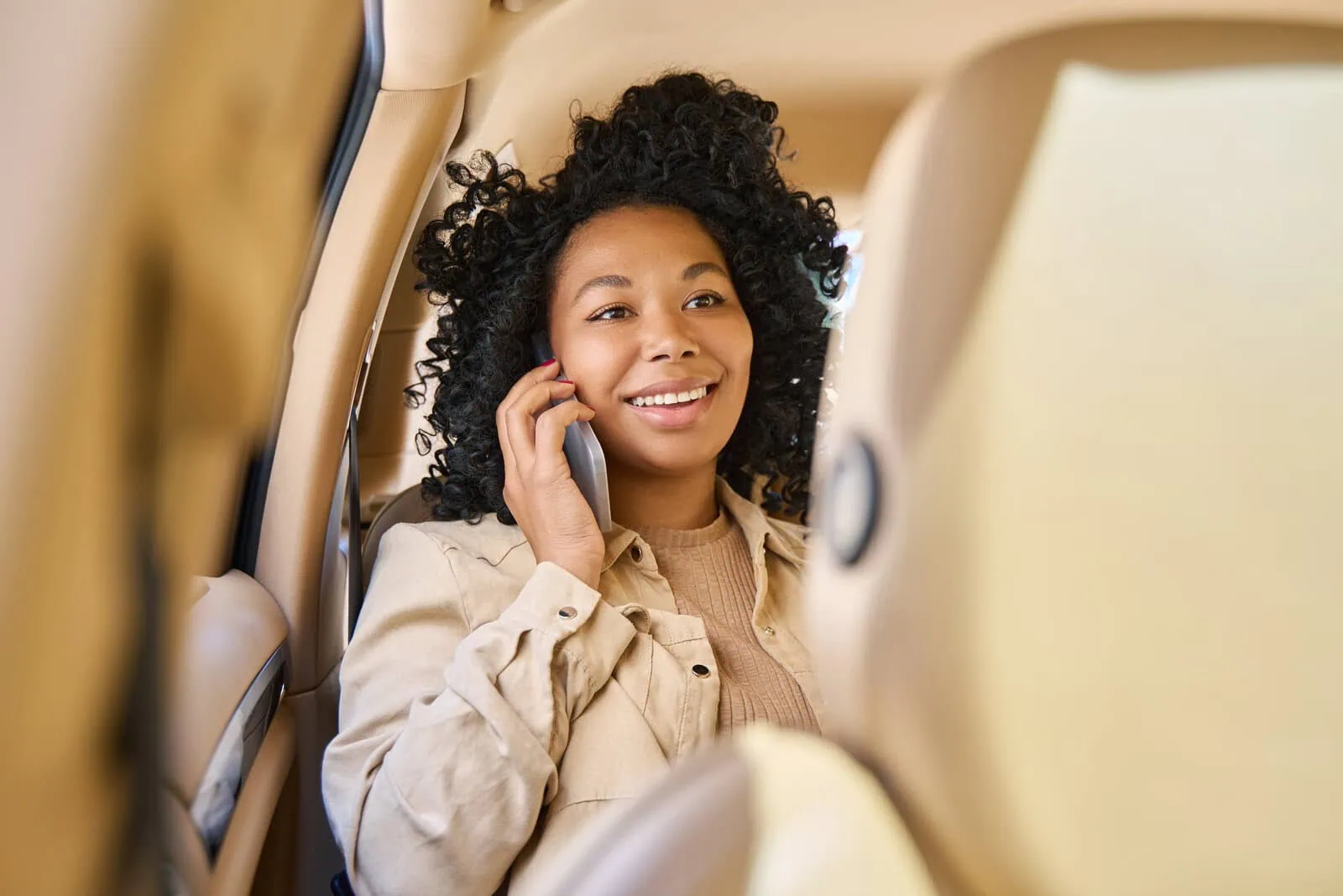 Executive client travelling by chauffeur